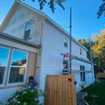 Replacement siding services in progress in Maple Grove, MN